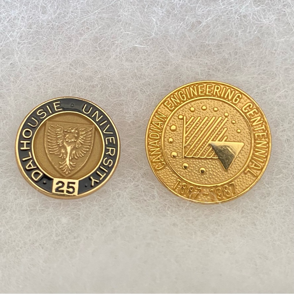 Dalhousie University and Canadian Engineering Centennial Lapel Pins